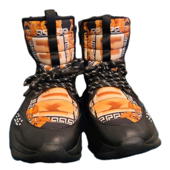 Versace Limited Edition Reacrion x Kith Chain Reaction High Top Sneaker Boots - Picture 2 of 16